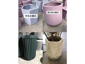 花盆镁泥工艺品组合
